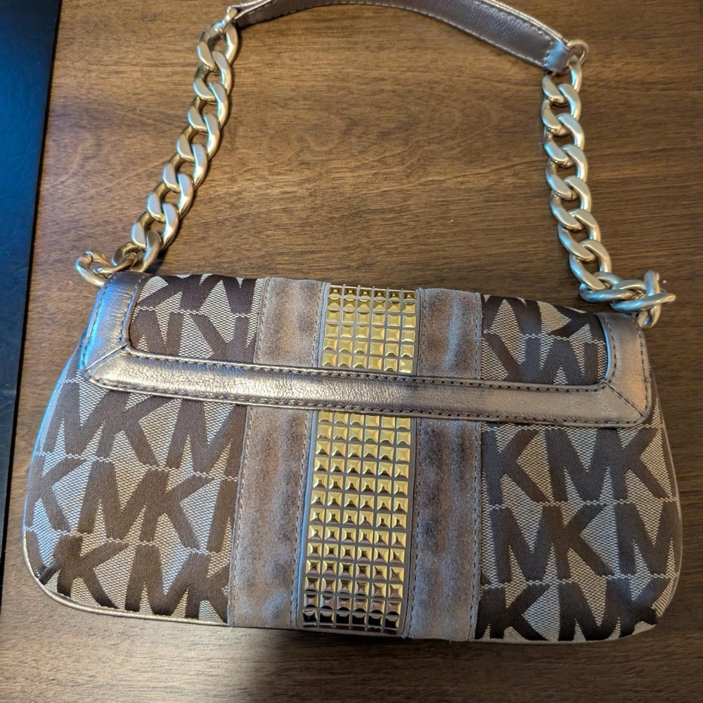Michael Kors Brown and Gold Shoulder Bag - Picture 3 of 3